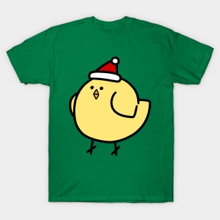 Fat Santa Hat Bird T-Shirt